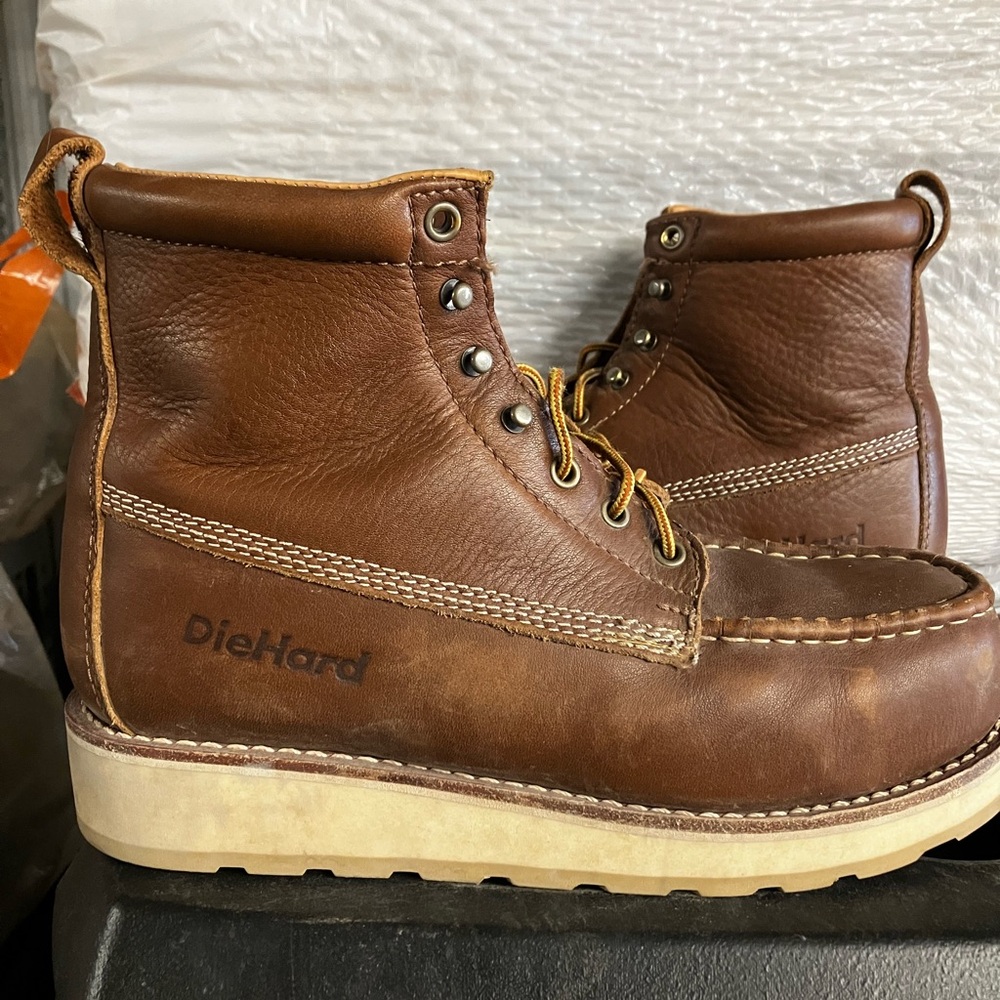 Diehard Men's Brown Leather Boots, Steel Toe